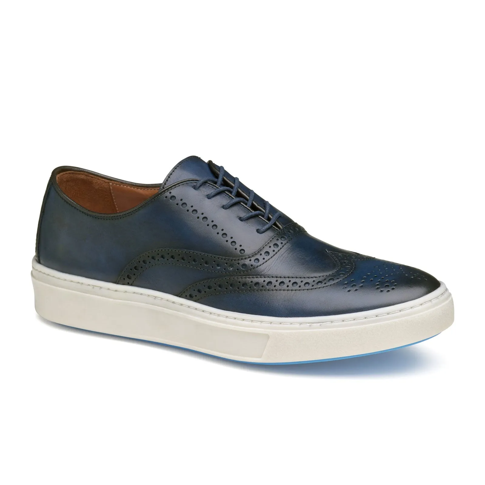 Johnston & Murphy Hollins Wingtip Oxford (Men) - Navy Full Grain